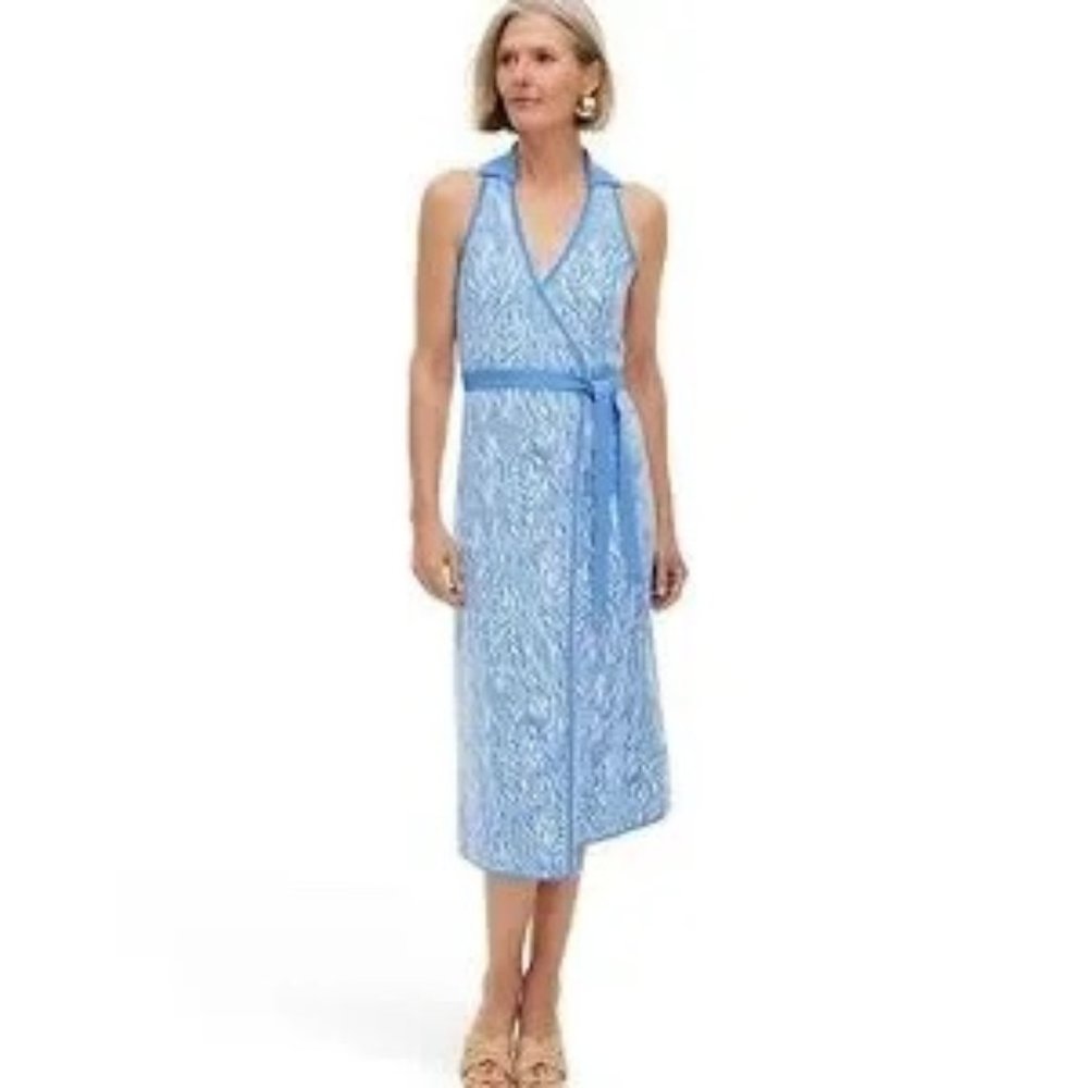 NWT Diane von Furstenberg X Target Collared Sweaterknit Midi Wrap Dress